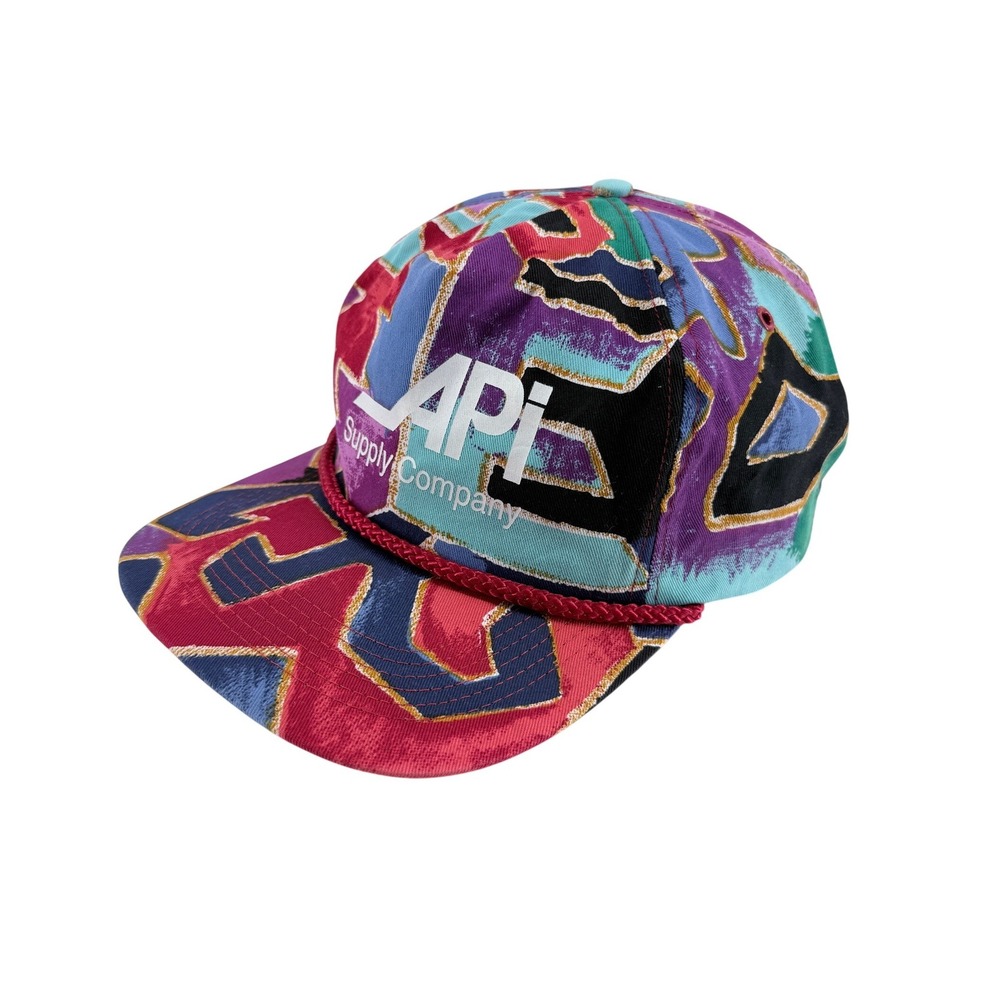 San Sun Snapback Hat Mens OSFA Multicolor Cotton API Supply Company Vintage Rope